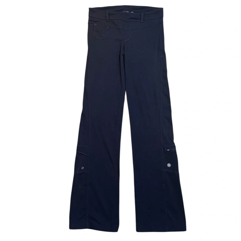 Athleta Black Pilayo Dipper Bootcut Activewear Pants Black Tall Size Small - Picture 1 of 8